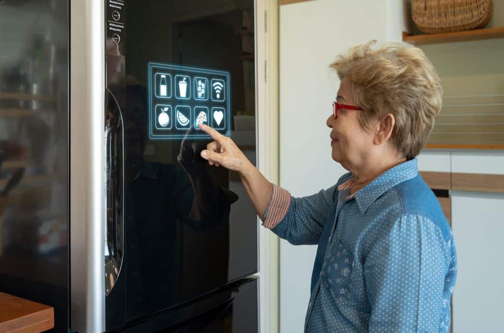 woman-using-smart-fridge