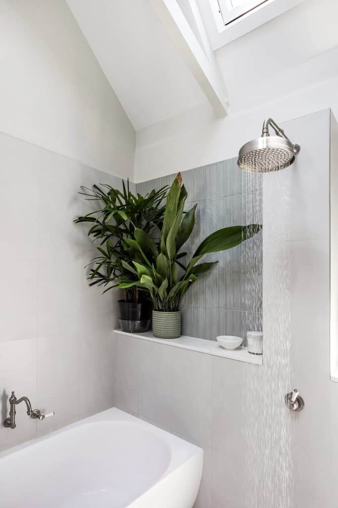 White bathroom renovation