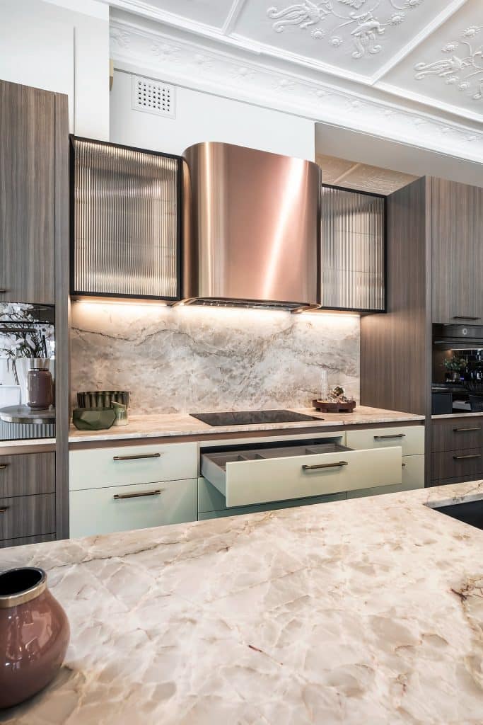 Gorgeous granite counter tops in a new kitchen renovation