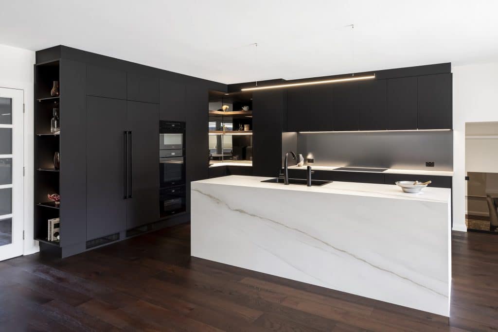 Stunning kitchen renovation by nouvelle in black and white