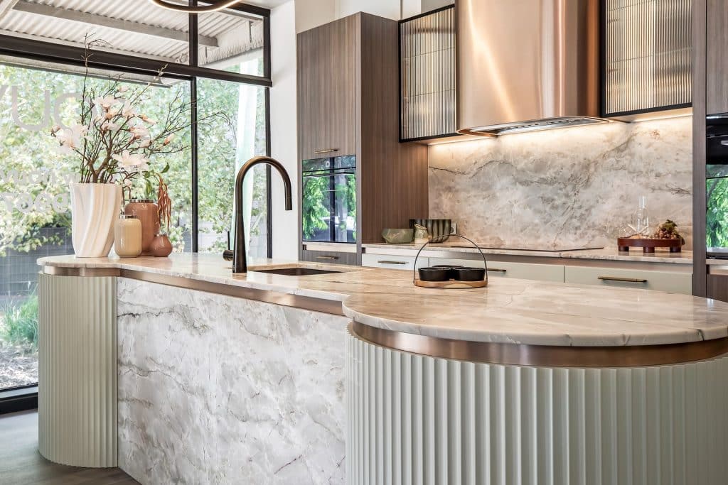Stunning stone kitchen features