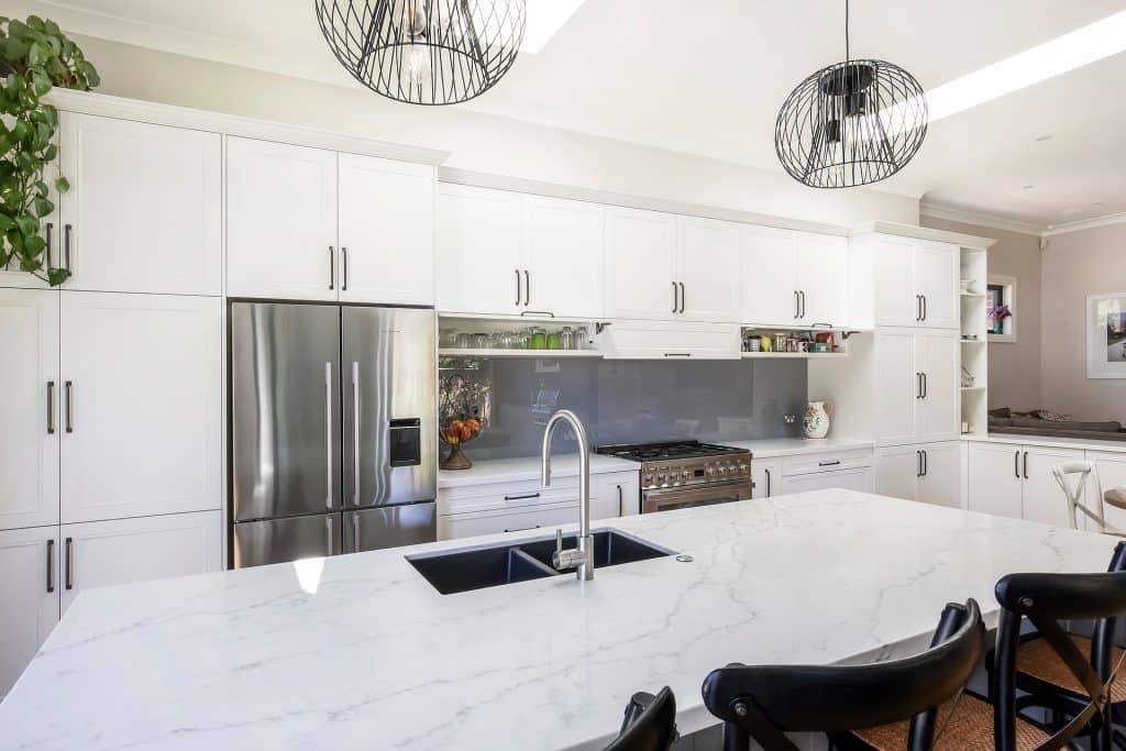 Stunning modern kitchen in white