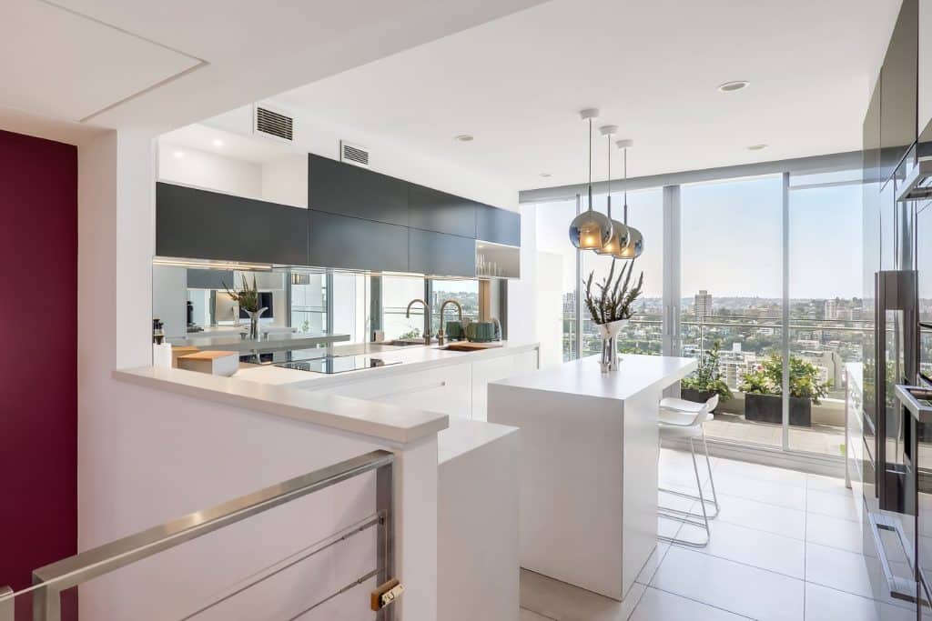 Stunning kitchen renovation with city views