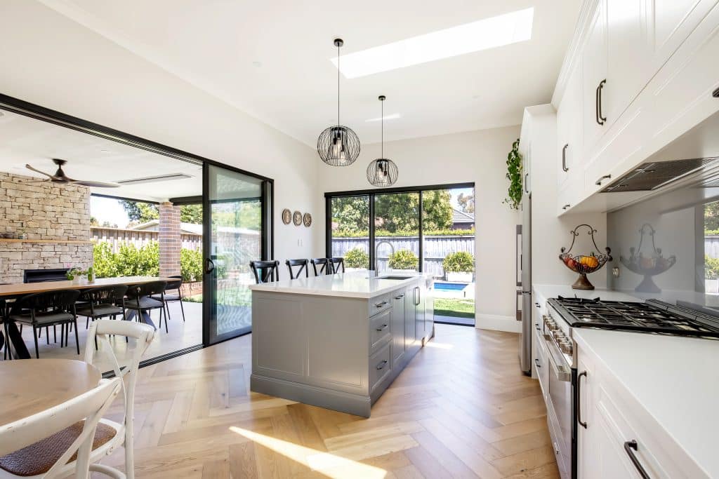 Beautiful natural light with this spacious kitchen renovation