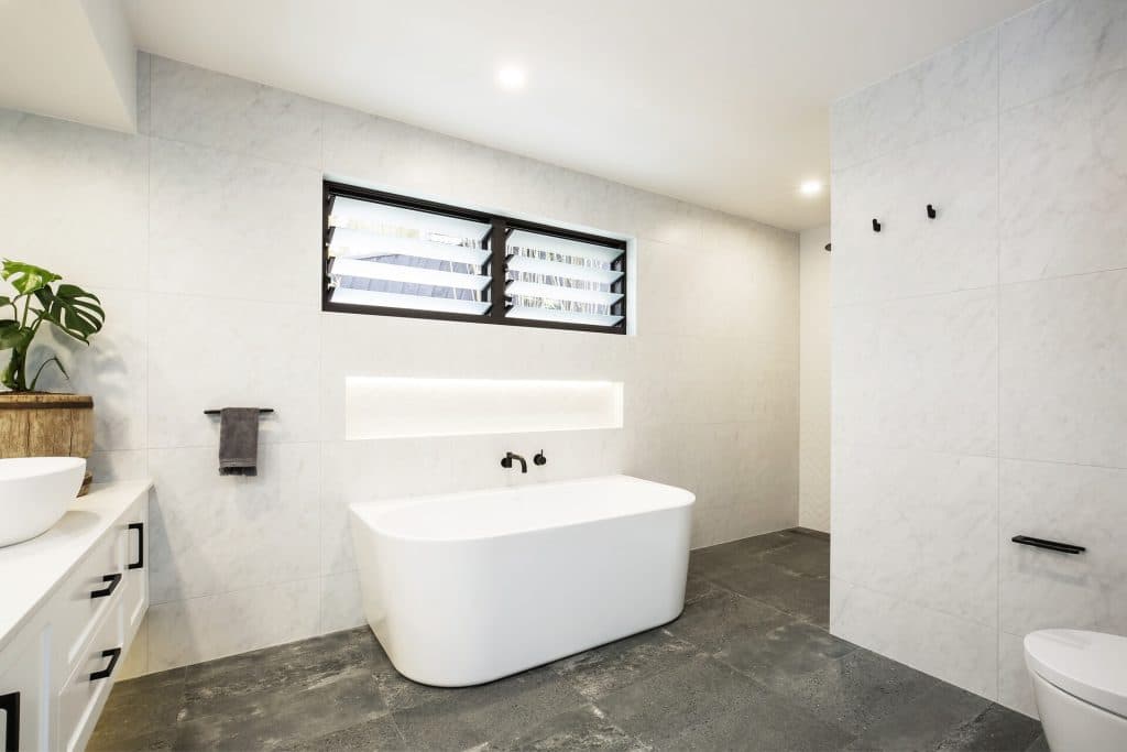 Gorgeous white bathroom renovation