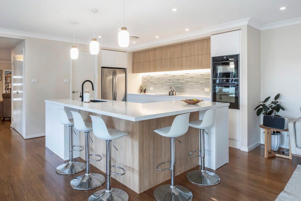 Chic renovation with kitchen island
