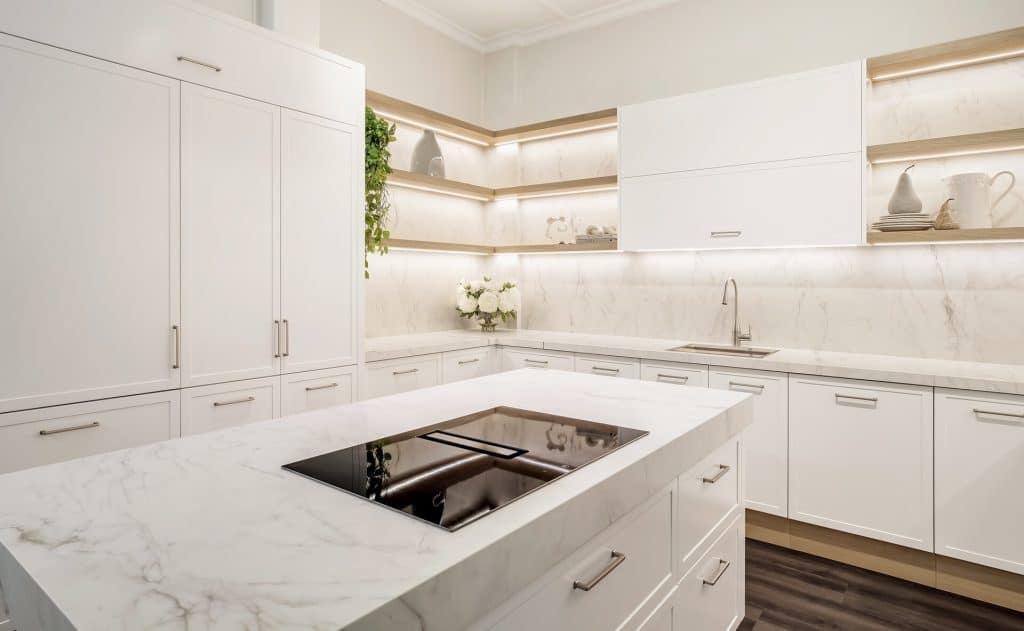 Beautiful kitchen renovation with a kitchen island
