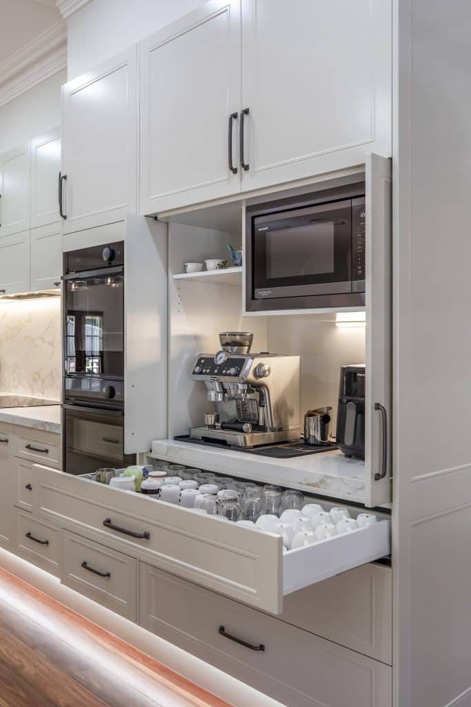 Smart Kitchen storage keeps your counters free for workspace